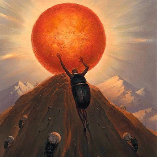 Sisyphus, Sun-Disks and Dung Beetles